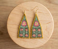 Pendientes artesanales de cuentas Miyuki – Jardín Bohemio